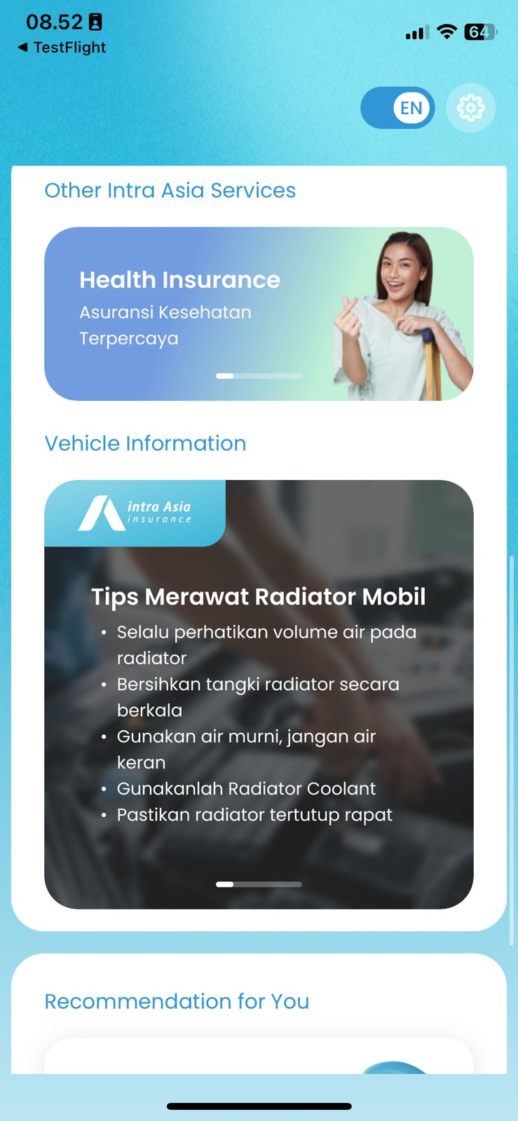 Intra Asia Insurance App screenshot 2